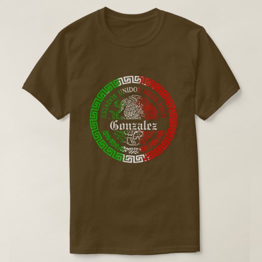 Nachname personalisierte mexico-Shirts mit Namen T-Shirt (Design vorne)