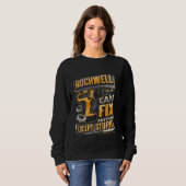 Nachname Rockwell kann alles reparieren außer Dumm Sweatshirt (Vorne ganz)