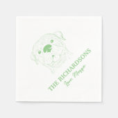 Nachname Rottweiler Wedding Napkins Serviette (Vorderseite)