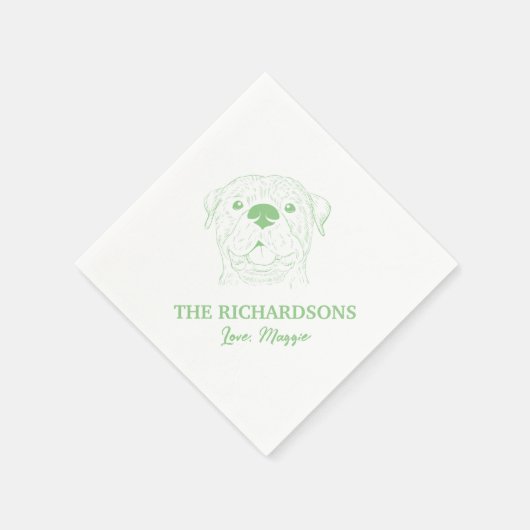 Nachname Rottweiler Wedding Napkins Serviette (Ecke)