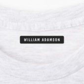 Nachname Schwarz/Weiß | Wasserdichte Kleidung Etiketten (Befestigt)