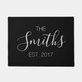 Nachname-Skript-Fußmatte Fußmatte (Vorderseite)