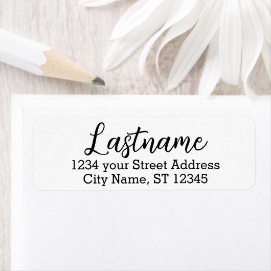 Nachname - Skript-Schriftart löschen - Rücksendead (Insitu)