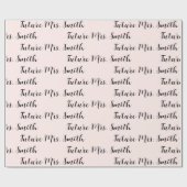 Nachname von Frau Brautparty Geschenkpapier (Flach)