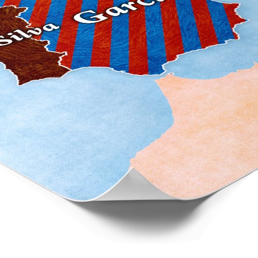 Nachnamen Europe Map Poster (Ecke)