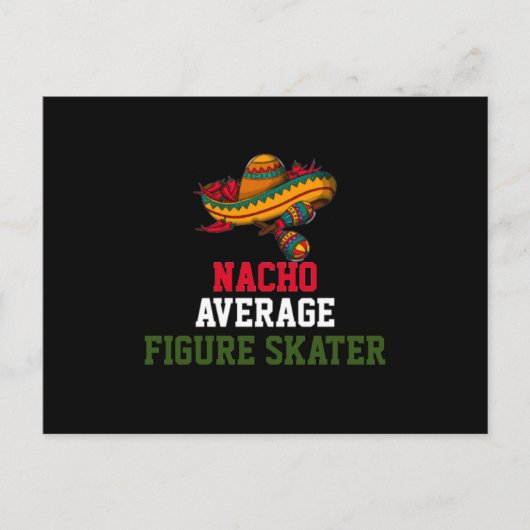 Nacho Average Abbildung Skater Postkarte (Vorderseite)