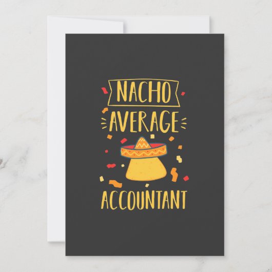 Nacho Average Accountant Einladung (Vorderseite)