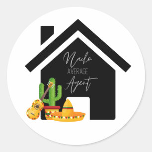 Nacho Average Agent Real Anwesen Runder Aufkleber