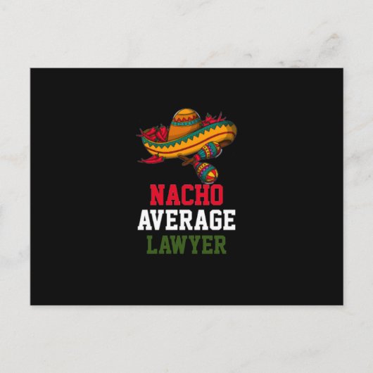 Nacho Average Anwalt Postkarte (Vorderseite)