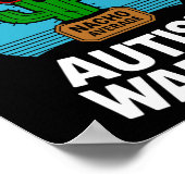 Nacho Average Autism Warrior Funny Awareness Suppo Poster (Ecke)