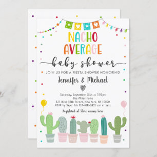 Nacho Average Baby Dusche Cactus Fiesta Einladung