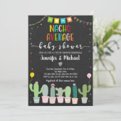 Nacho Average Baby Shower Fiesta Einladung (Stehend Vorderseite)