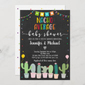 Nacho Average Baby Shower Fiesta Einladung (Vorne/Hinten)