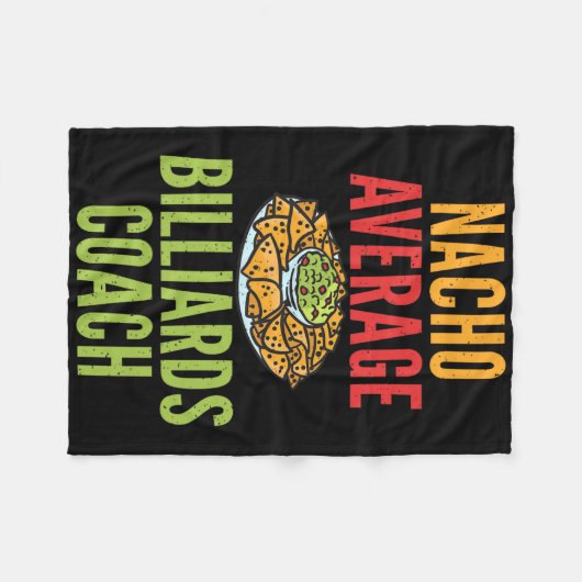 Nacho Average Billiard Coach Mexican Pool Billiar Fleecedecke (Vorderseite (Horizontal))