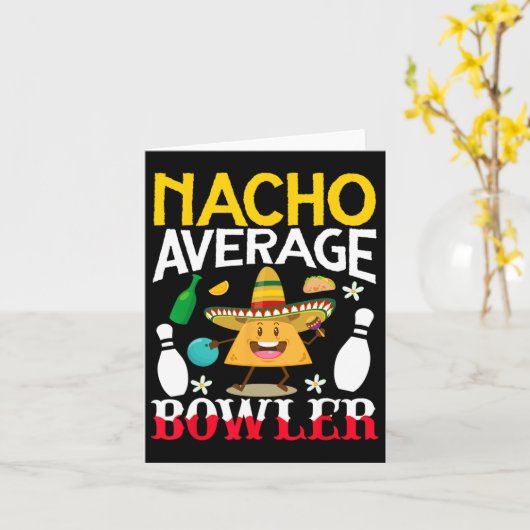 Nacho Average Bowler Cinco De Mayo Bowling Mexican Karte (Gelbe Blume)