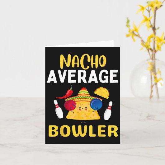 Nacho Average Bowler Cinco De Mayo Bowling Mexican Karte (Gelbe Blume)