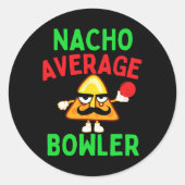 Nacho Average Bowler Cinco De Mayo Bowling Mexican Runder Aufkleber (Vorderseite)