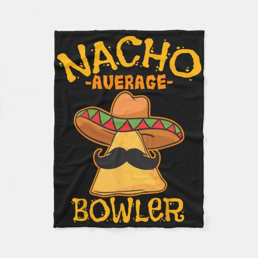Nacho Average Bowler Mexikanischer Bowling Cinco D Fleecedecke (Vorderseite)