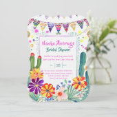 Nacho Average Brautparty letzte Fiesta Einladung (Stehend Vorderseite)