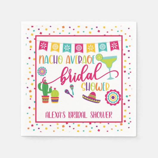 Nacho Average Brautparty Napkin - Wh Serviette (Vorderseite)