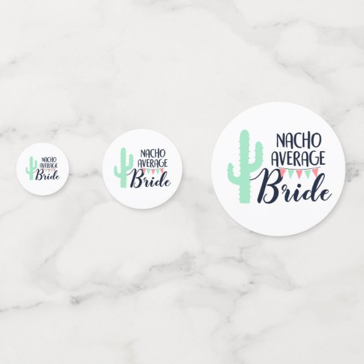 Nacho Average Bride 3-Foto Mexico Bachelorette Konfetti (Vorderseiten)