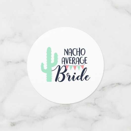 Nacho Average Bride 3-Foto Mexico Bachelorette Konfetti (Klein Vorderseite)
