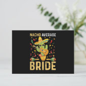 Nacho Average Bride Cinco De Mayo Mexican Wedding Dankeskarte (Stehend Vorderseite)