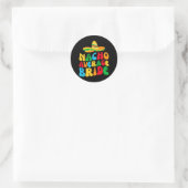 Nacho Average Bridge My Final Fiesta Bachelorette Runder Aufkleber (Tasche)