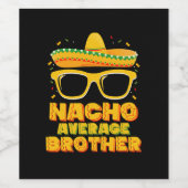 Nacho Average Brother Cinco Mayo Matching Family Weinetikett (Einzelnes Label)