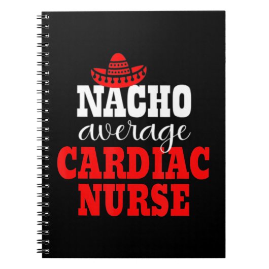 Nacho Average Cardiac Nurse Mexican Funny Cinco De Notizblock (Vorderseite)