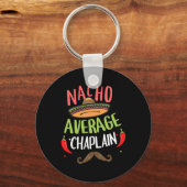 Nacho Average Chaplain Sombrero Beard Cinco De May Schlüsselanhänger (Vorderseite)