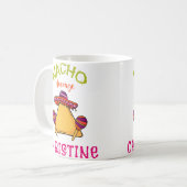Nacho Average Christine Personalized Name Funny Ta Kaffeetasse (Vorderseite Links)