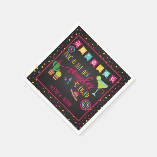 Nacho Average Couples Dusche Napkin - Blk Serviette (Ecke)