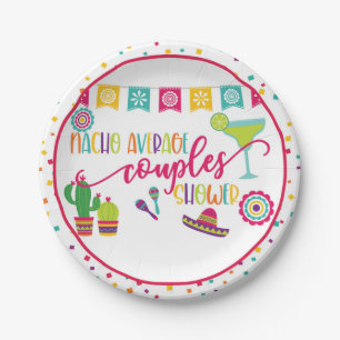 Nacho Average Couples Dusche Party Plate - WH Pappteller