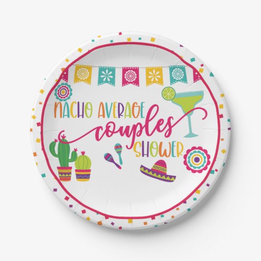 Nacho Average Couples Dusche Party Plate - WH Pappteller (Vorderseite)