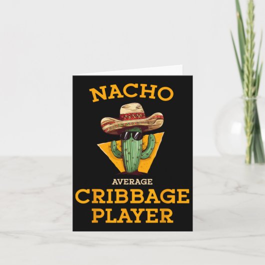 Nacho Average Cribage Player Funny Crib Card Cinc Karte (Vorderseite)