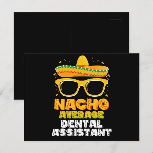 Nacho Average Dental Assistant Cinco De Mayo Postkarte (Vorne/Hinten)