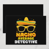 Nacho Average Detective Cinco de Mayo Einladung (Vorne/Hinten)