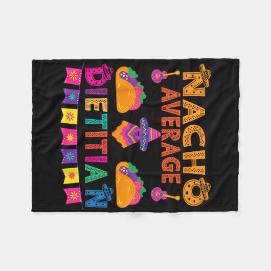 Nacho Average Dietitian Matching Family Cinco De m Fleecedecke (Vorderseite (Horizontal))