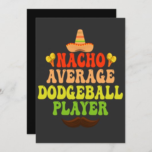 Nacho Average Dodgeball Player Funny CInco De Mayo Einladung (Vorne/Hinten)