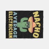 Nacho Average Electrician Cinco De Mayo Funny Elec Fleecedecke (Vorderseite (Horizontal))