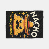 Nacho Average Emily Personalisiert Name Funny Mexi Fleecedecke (Vorderseite (Horizontal))