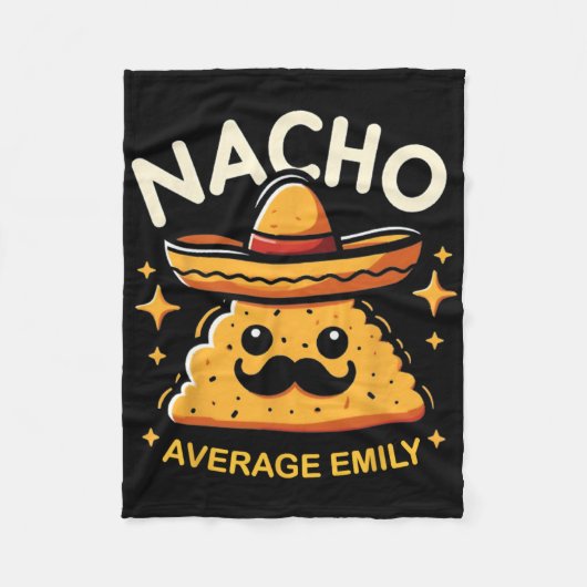 Nacho Average Emily Personalisiert Name Funny Mexi Fleecedecke (Vorderseite)
