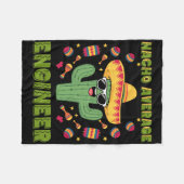 Nacho Average Engineer Mexican Funny Cinco De Mayo Fleecedecke (Vorderseite (Horizontal))