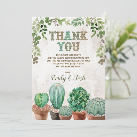 Nacho Average Fiesta Kinderdusche Danke Karte (Stehend Vorderseite)