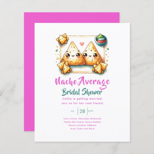 Nacho Average Fiesta! Letztes Party Brautparty (Vorne/Hinten)