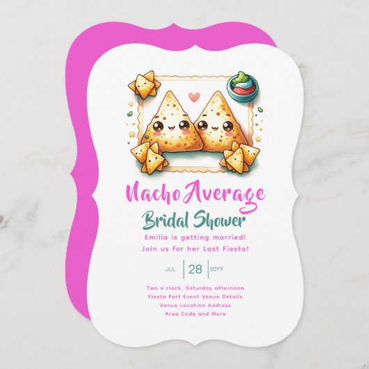 Nacho Average Fiesta! Letztes Party Brautparty Einladung (Vorne/Hinten)