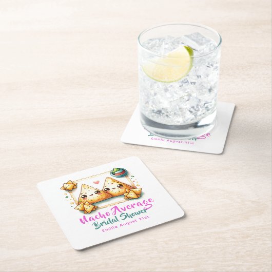 Nacho Average Fiesta! Letztes Party Brautparty Rechteckiger Pappuntersetzer (Vor Ort)