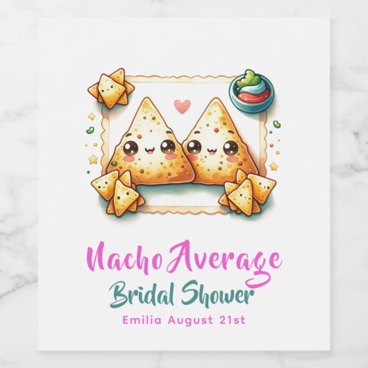 Nacho Average Fiesta! Letztes Party Brautparty Weinetikett (Einzelnes Label)