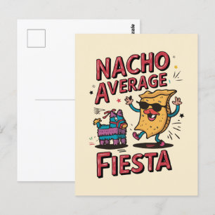 Nacho Average Fiesta - Spaß, buntes Nacho-Design Postkarte